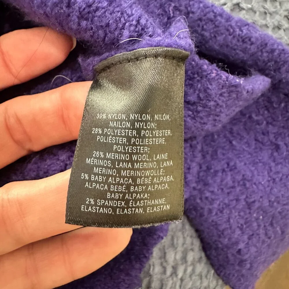 ANTHROPOLOGIE Moth Boucle Shoulder Cut Out Sweater Cobalt Blue Size Small - Picture 10 of 12